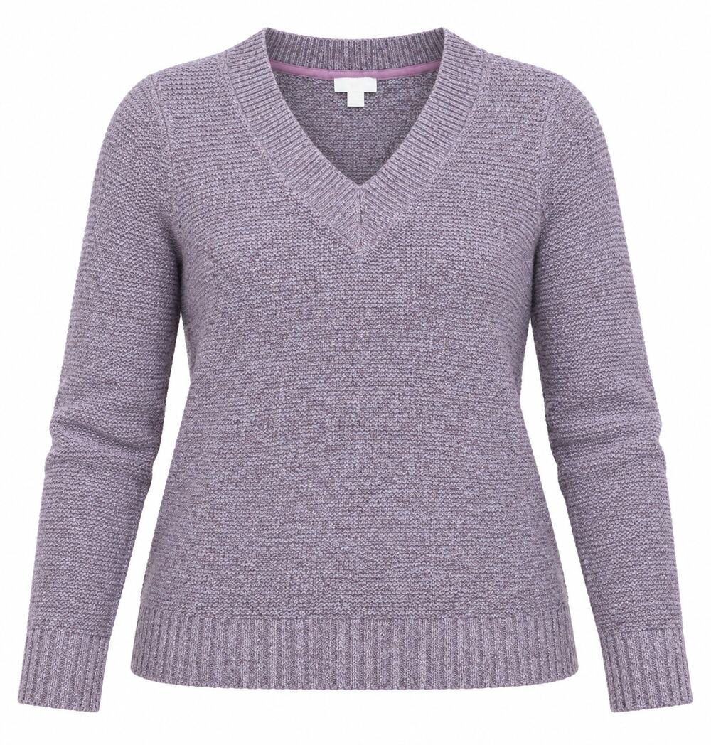J. Jill Alpaca Blend Sweater Small Lavender Purple V Neck Cozy Boho